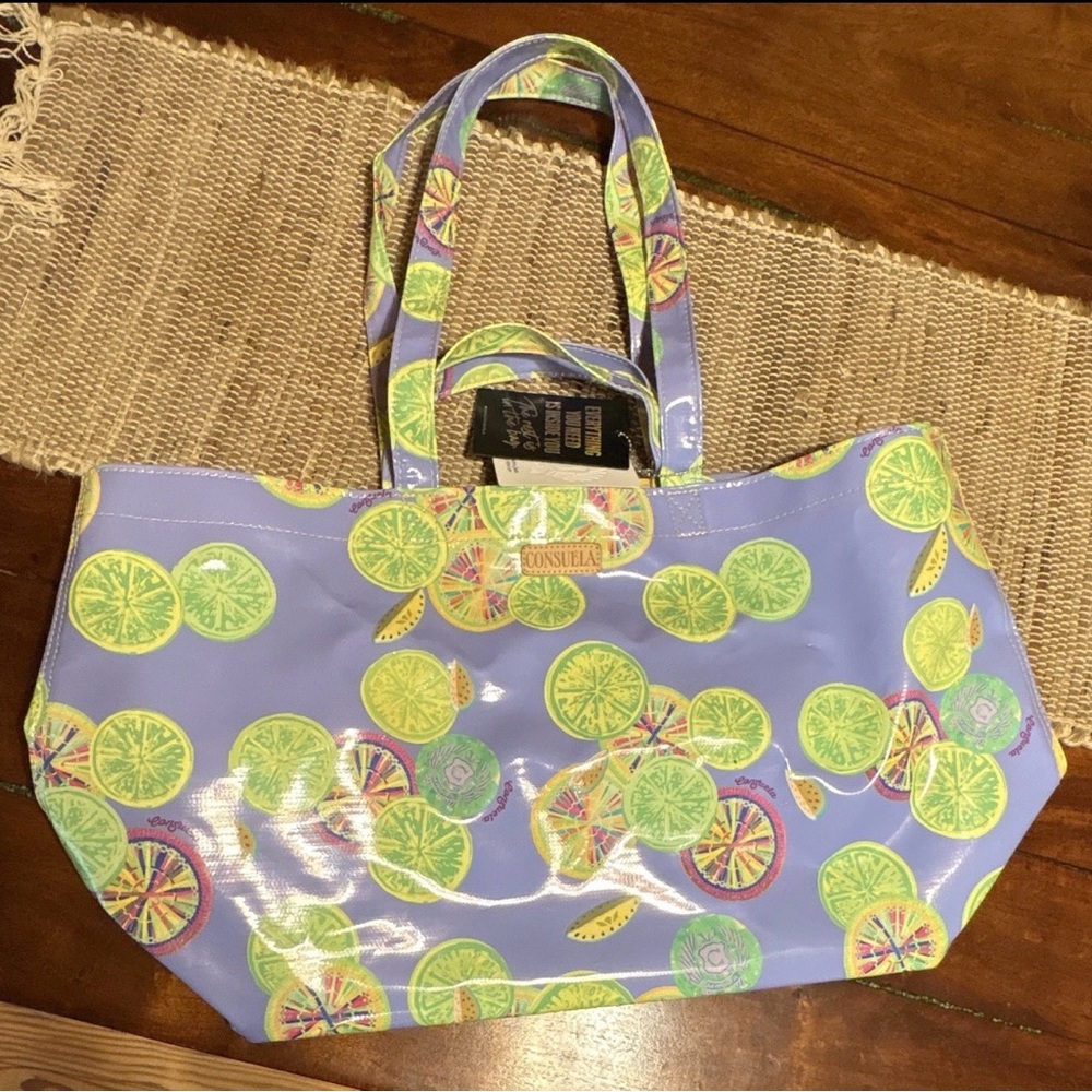 Consuela Lavender Citrus Print Tote